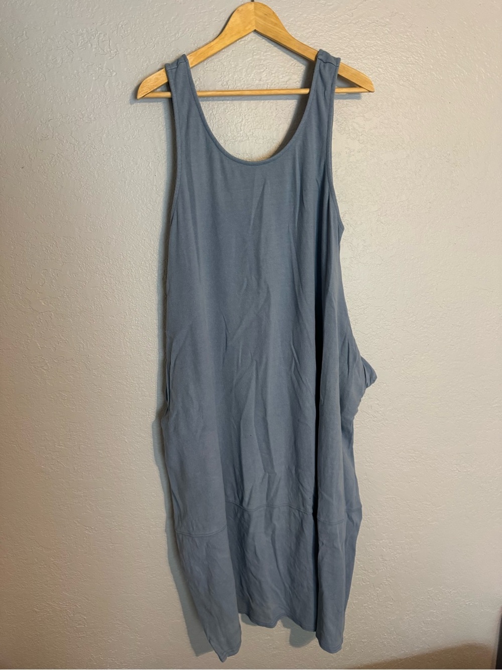Dusty Blue Sleeveless Maxi Dress